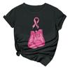 Women's Casual Halloween Breast Print T-Shirt Round Neck Pullover Short Sleeve Top