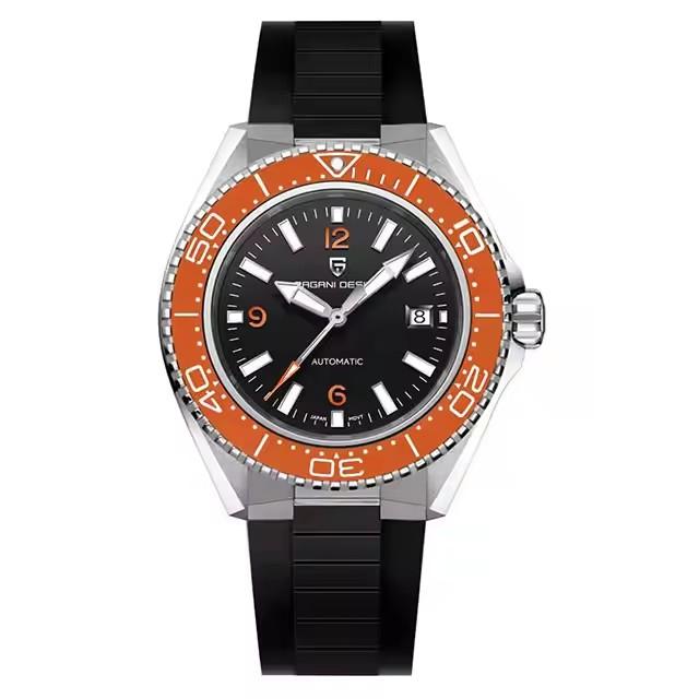 PAGANI DESIGN New 43MM Red Dial Men's Mechanical Watch Sapphire Glass Stainless Steel Waterproof Automatic Watches for Men