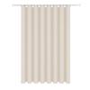 Beige Linen Textured Shower Curtain Thick Heavy Duty Polyester Fabric Minimalist