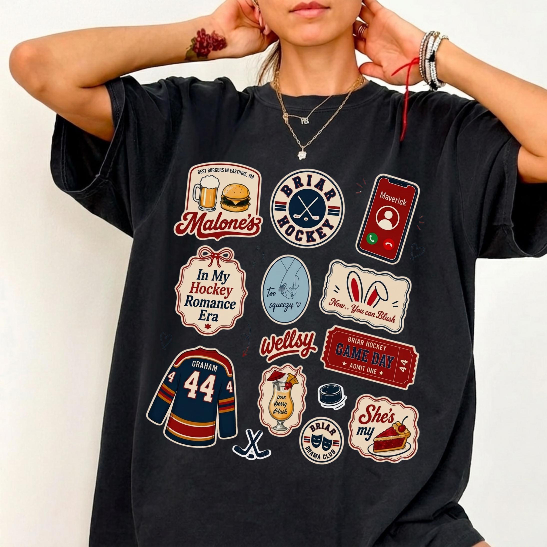Off Campus Hand Drawn Illustrations Style Unisex Shirt Men s Women s Cotton O-neck Ice Hockey Jersey Streetwear Tshirt 4XL белый