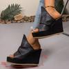 Europäische & Amerikanische Neue Mode High Heels – Keilabsatz Plateau Grenzüberschreitende Damen-Schiebesandalen