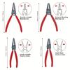 4 pcs 7 inch Circlip Pliers for Removing Installing Gearshift Locking Rings Special Angle Tip Circlip Retaining Ring Pliers Tool