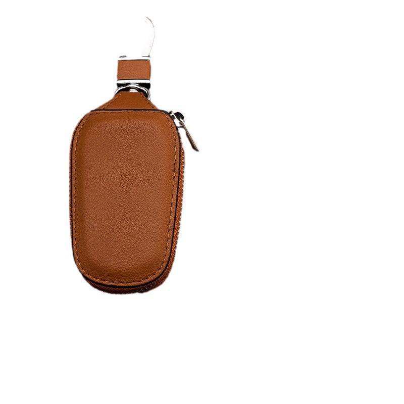 Universal Genuine Leather Car Key Bag for Men & Women—Personalized Remote Cover for Volkswagen, Toyota, Hyundai & Honda