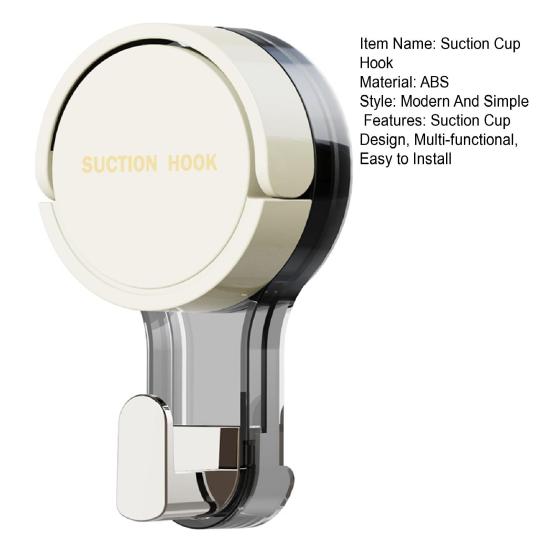 Suction Cup Hook Removable Waterproof Reusable No Drill Heavy Duty Kitchen Bathroom Wall Shower Towel Robe Vacuum Hook