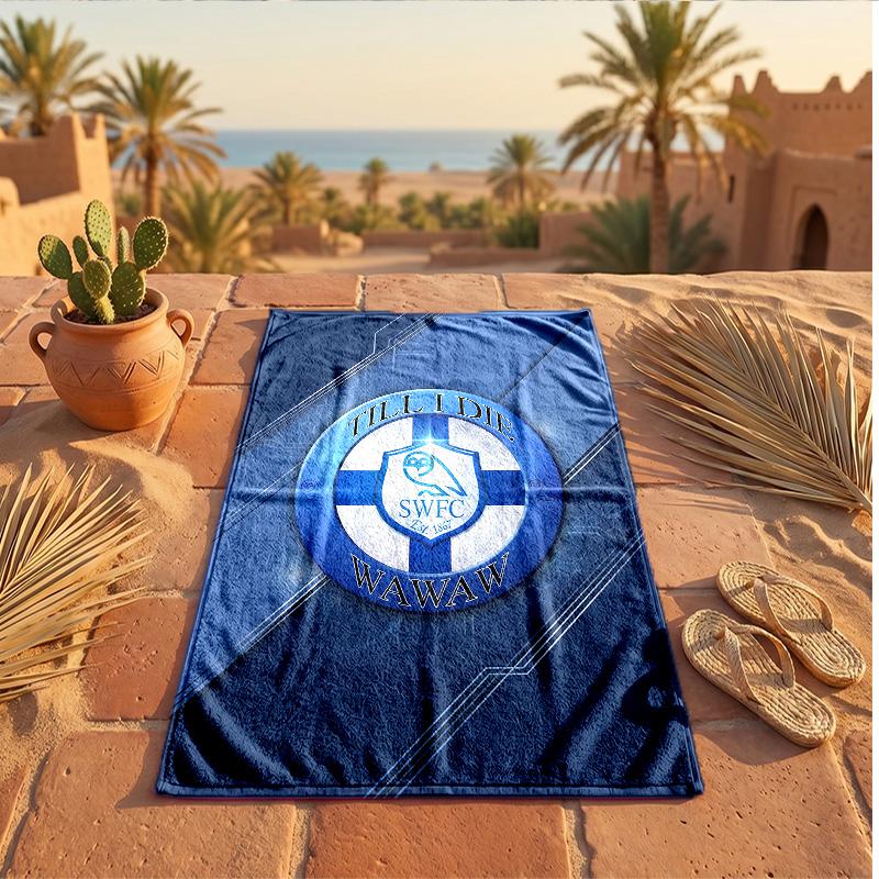 Asciugamano da Spiaggia Tema Sheffield Wednesday Morbido Asciugatura Rapida?Asciugamano Asciutto Per Vacanze Estive Al Mare Nuoto