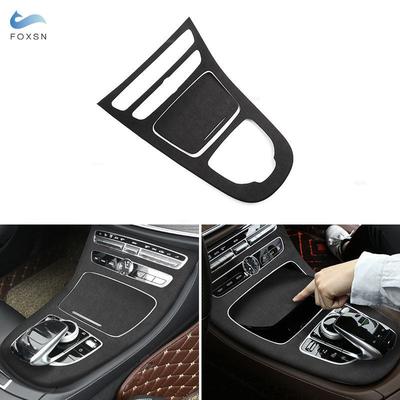 For Mercedes Benz E Class W213 2016 2017 2018 ABS+Suede Leather  Car Center Console Gear Shift Panel Decorative Shell Trim Cover