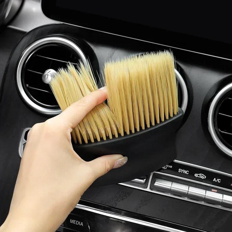 Car Interior Cleaning Brush Car Air Outlet Detail Crevice Dust Removal Brush Home Office Dust Cleaning Tools Auto Accessories