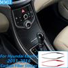 For Hyundai Elantra MD 2014-2016 Carbon Fiber Central Control Gear Shift Both Sides Panel Trim Strips Car Accessories Sticker