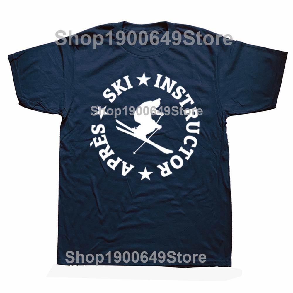 Смешные Апре-ски Инструктор Зимние Виды Спорта Лыжник Графические Футболки Мужские Мода Повседневная Футболка Хлопок Свободная Большого Размера Футболка Лето S