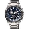 Watch Citizen Overseas Waterproof Solar Powered Silver Navy Blue Titanium Lightweight Chronograph Business Analog Solar Men's BL5558-58L