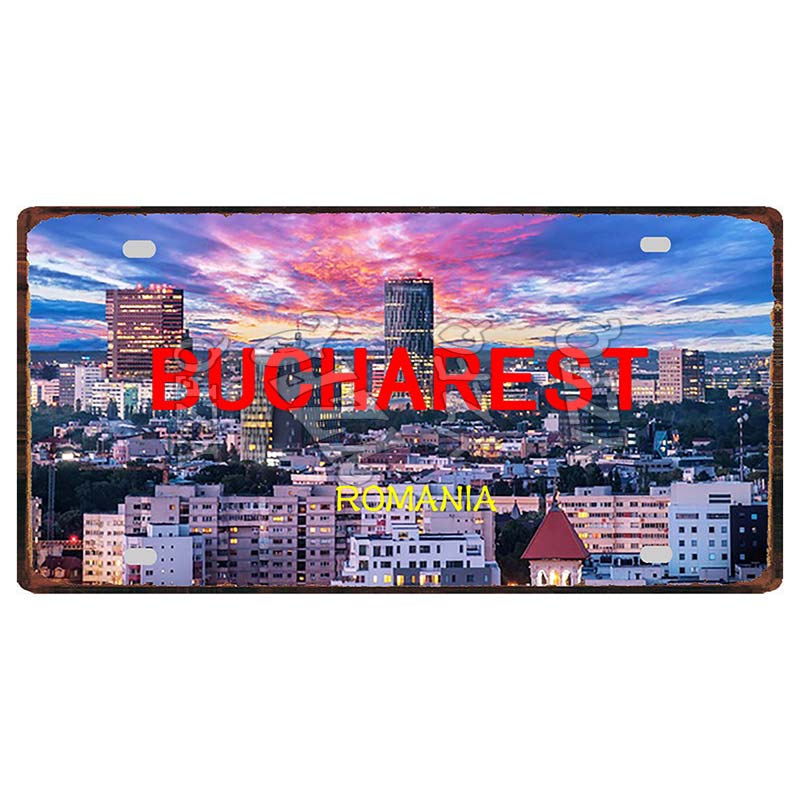 YZFQ30X15CM Bonn Rotterdam Manchester City Retro Tin Metal Sign Travel Souvenir Wall Pub Shop Home Garage  Art Decor  DC-1297B