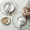 Neu! Trendiges Vintage Stickerei Tischset Baumwollblumenförmiges Dekorative Serviette Staubschutz Tuch Kaffeemaschine Esstischmatte