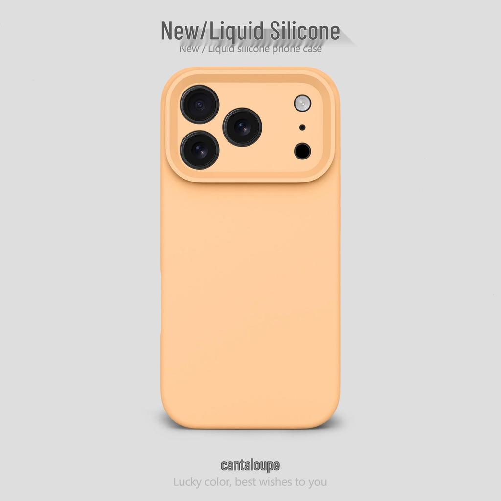 Flüssiges Silikon Airbag Sturzsichere Handyhülle für Apple 17Promax - Einfarbig, Feine Lochdesign für Frauen