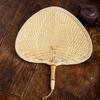 Old-Fashioned Finely Woven Cattail Fan, Summer Fan, Handmade Straw Hand-Cranked Fan, Baby Cooling and Mosquito Repellent Fan, Large Palm Leaf Cattail