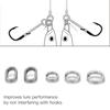200pcs Stainless Steel Double Split Ring Connector Fishing Tackle Accessories