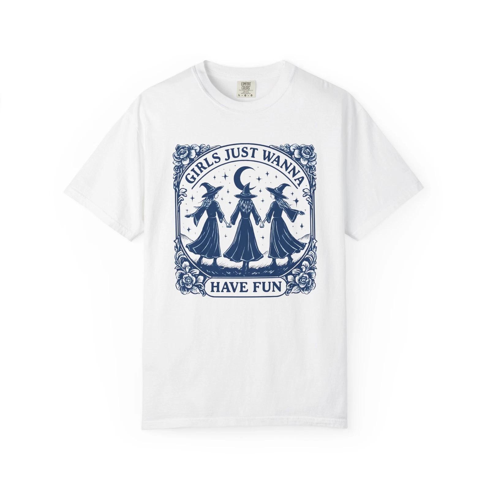Футболка  Девочки просто хотят веселиться , Хлопковая футболка унисекс, Повседневная футболка с принтом, 3XL