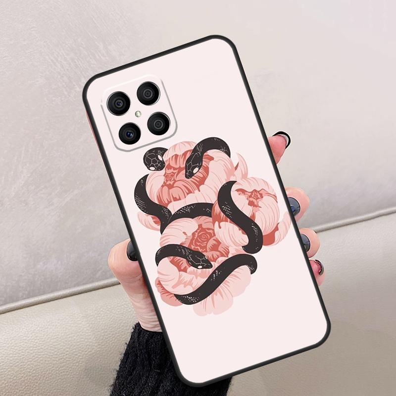Snake Illustration Art For Honor Magic 7 Lite 5 6 8 Pro Case For Honor Win RT X9d X9b X9a X9c X8c X8b 200 400 70 90