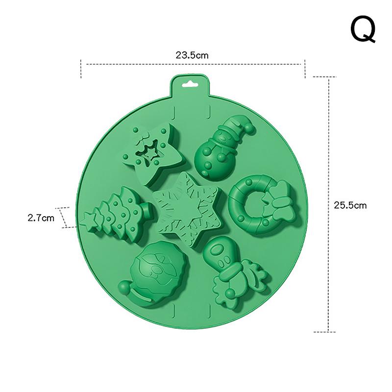 Chocolate Mold Christmas Crutch Silicone Festive Bakeware Diy Candy Fudge Ice Jelly Cake Decor Bakeware Mold