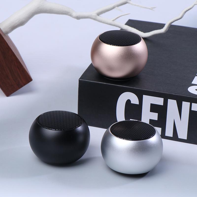 M3 High Quality Bass Mini Led Plating Loud Outdoor Sports Portable Round Small Wireless Speaker For Mobile Phone
