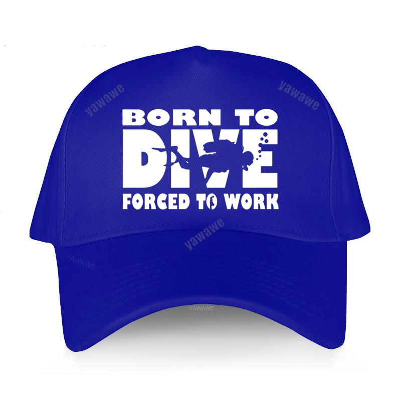 Schwarze, lässige Baseballkappe mit Aufdruck für Jungen, MSP BORN TO DIVE, gezwungen zur Arbeit, Sommerhut für Männer und Frauen, Outdoor-Snapback-Caps, Sportmütze