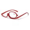 Magnifying Rotating Makeup Reading Glasses Women Flip Down Lenses Cosmetic Eyeglasses Folding Eye Make Up Eyewear