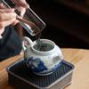 330ml Retro Blue and White Porcelain Teapots Exquisite Handmade Ceramic Kettle Travel Portable Tea Pot Chinese Tea Set Drinkware