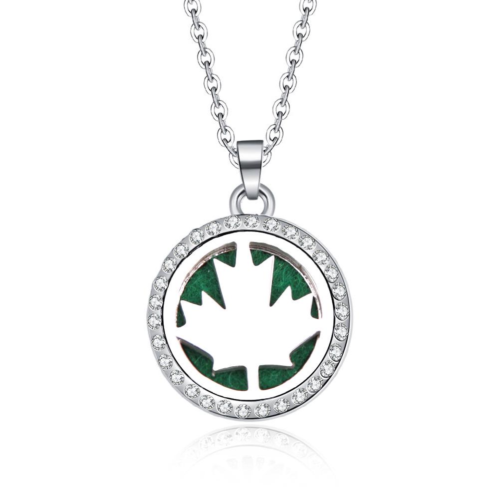 In-Stock Aromatherapy Hollow Diamond Pendant Necklace