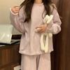 Women's Cozy Coral Fleece Pajama Set - Autumn/Winter, Cute, Versatile & Loose Fit