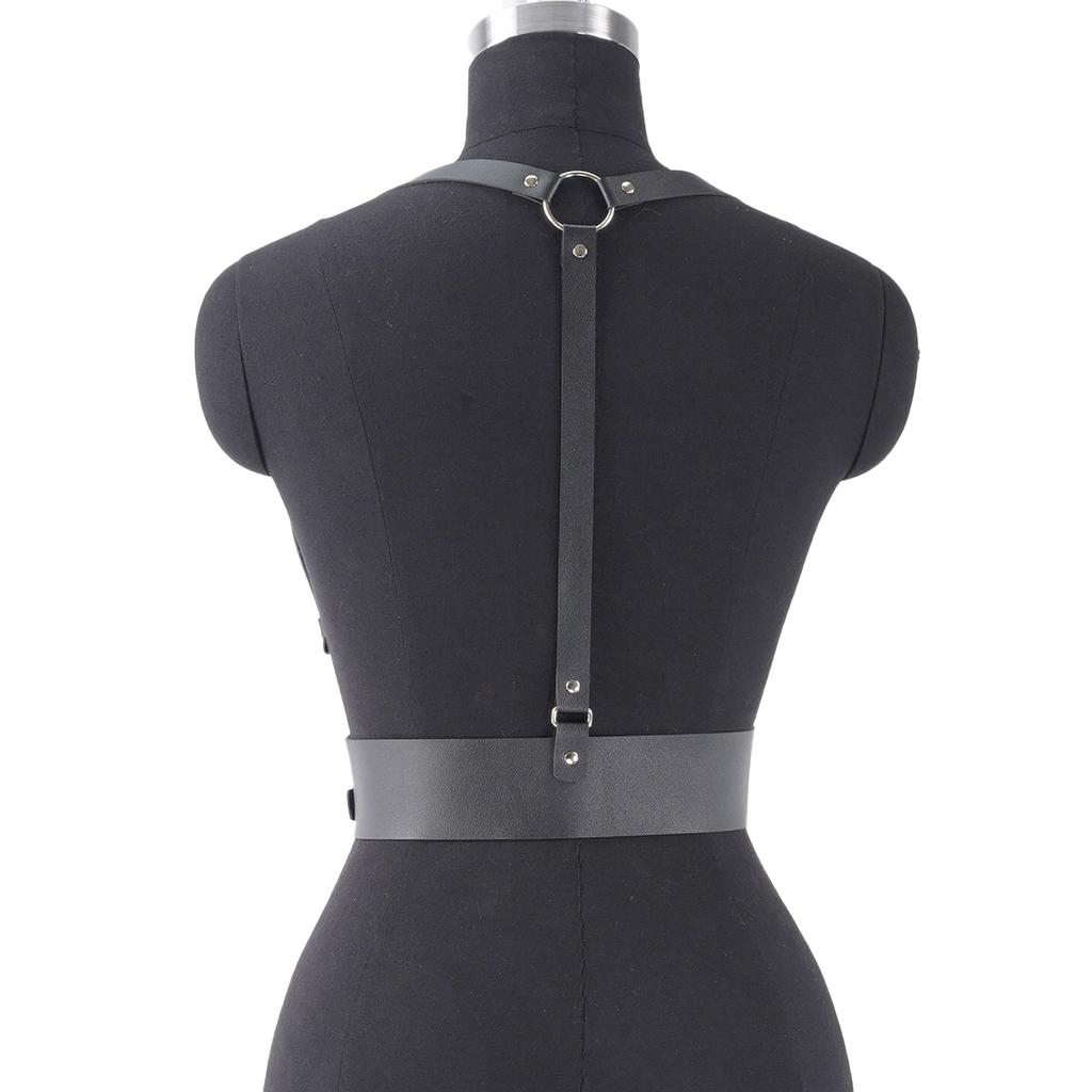 Cintura Moda Donna Stile Street Punk Decorativa Fascia Vita Regolabile Bretelle a Clip Corsetto Imbracatura Accessori Abbigliamento Gotico