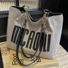 Canvas Commuter Tote Bag Women's Large-capacity New Casual Autumn and Winter Shoulder Bag College Student Class Bag