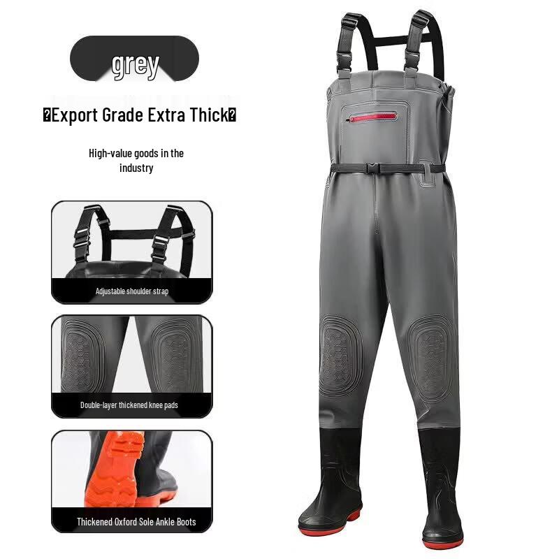Men's Waterproof Integrated Wading Pants with Boots