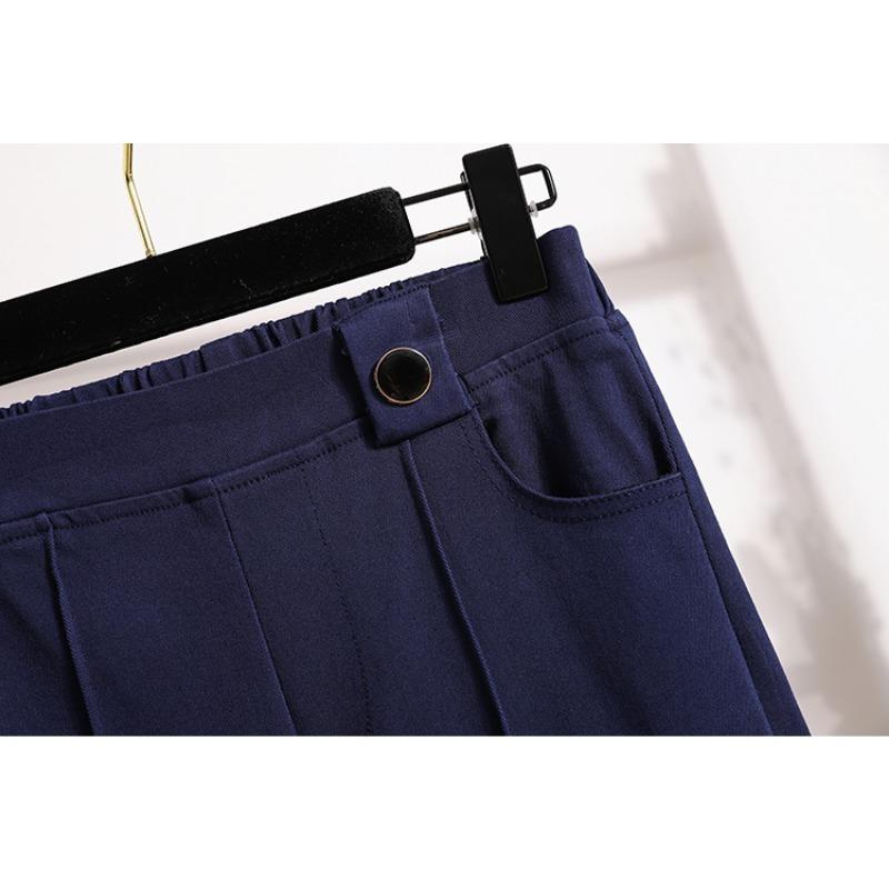 DIMANAF Plus Größe Frauen Jeans Frühling Hosen Denim Bleistift Weibliche Elastische Grundlegende Blau Hohe Taille Hose Oversize Mode Neue Hosen 4XL 5XL