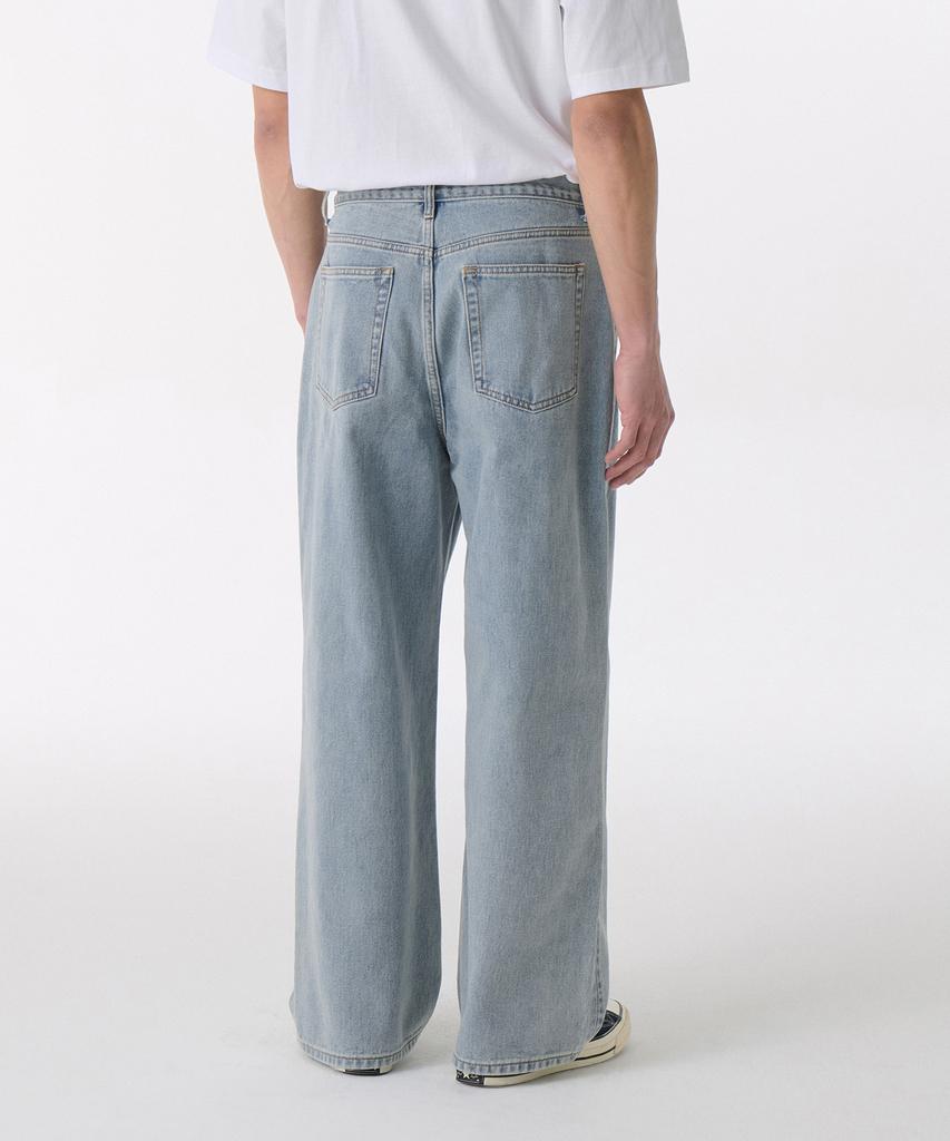 Musinsa Standard Two-Tuck Wide Denim Pants [Sky Blue]
