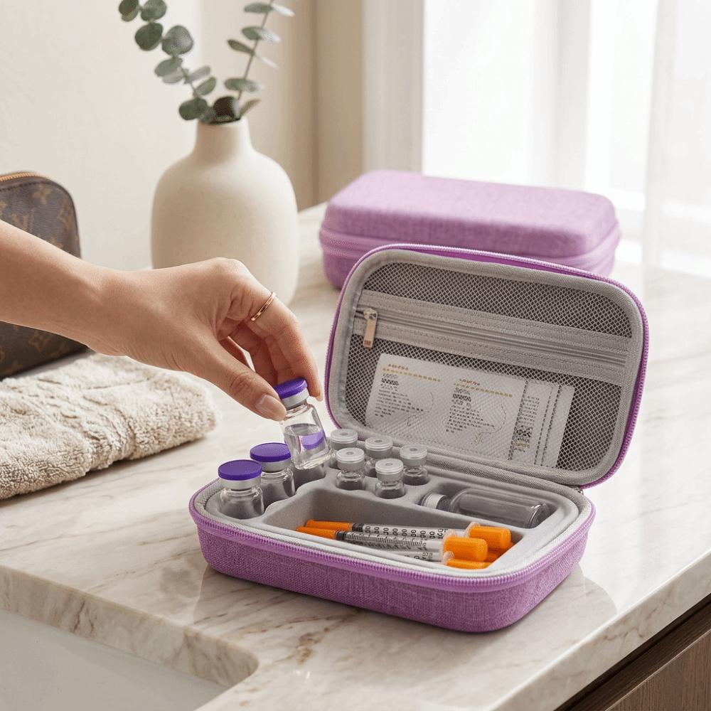 Waterproof Pill Storage Box Groove Fixation Insulin Cooling Bag Insulin Organizer  Cold Storage