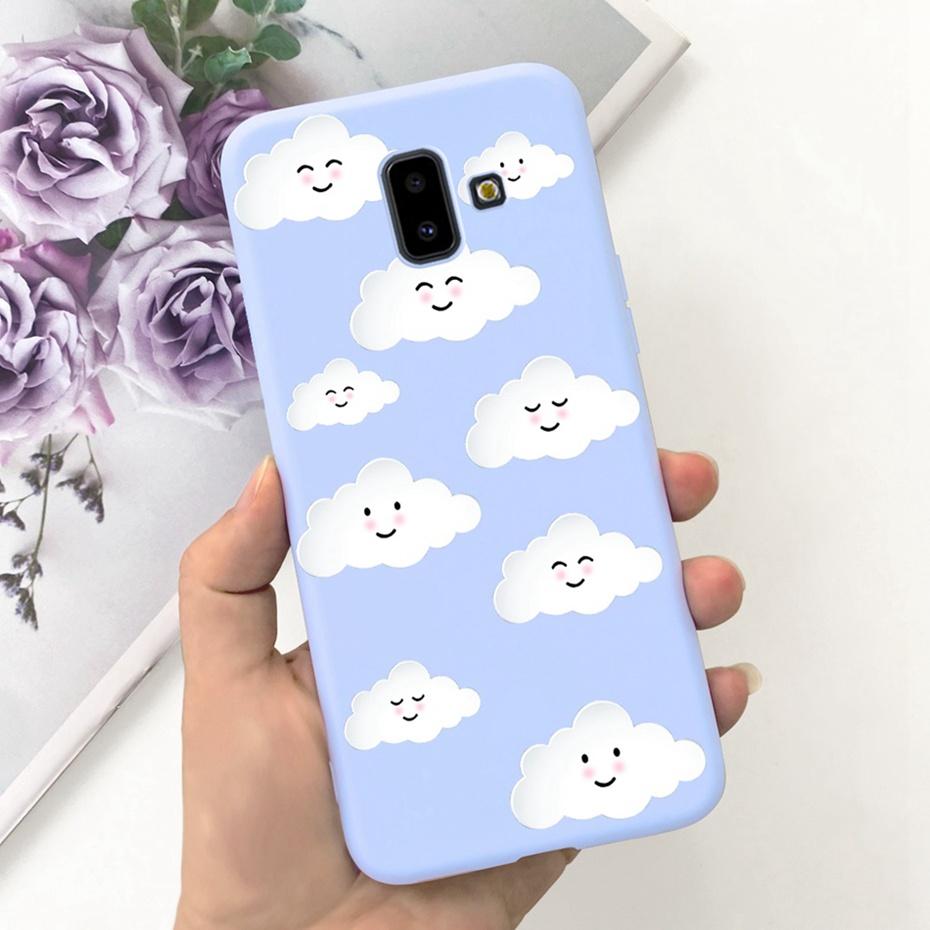 Handyhülle für Samsung Galaxy J6 Plus 2018 Niedliches Tier Cartoon Süßigkeitenfarbe Weiches Silikon TPU Hülle für Samsung J6 J 6 J6Plus