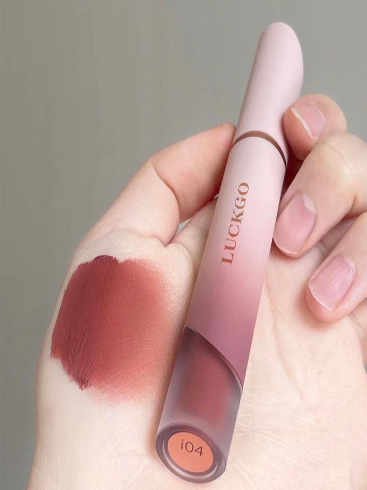 Milk Cream Lip Mud Lip Lacquer Velvet Matte Finish Non-Fading No Stain on Cup Student Party Plain Nude Color Lip Lacquer Lipstick Female