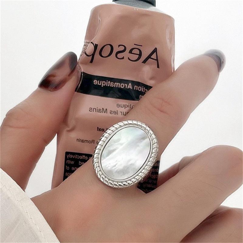 Sterling Silver Niche Design Open Ring: Korean Style, Stackable, Colorfast, Light Luxury