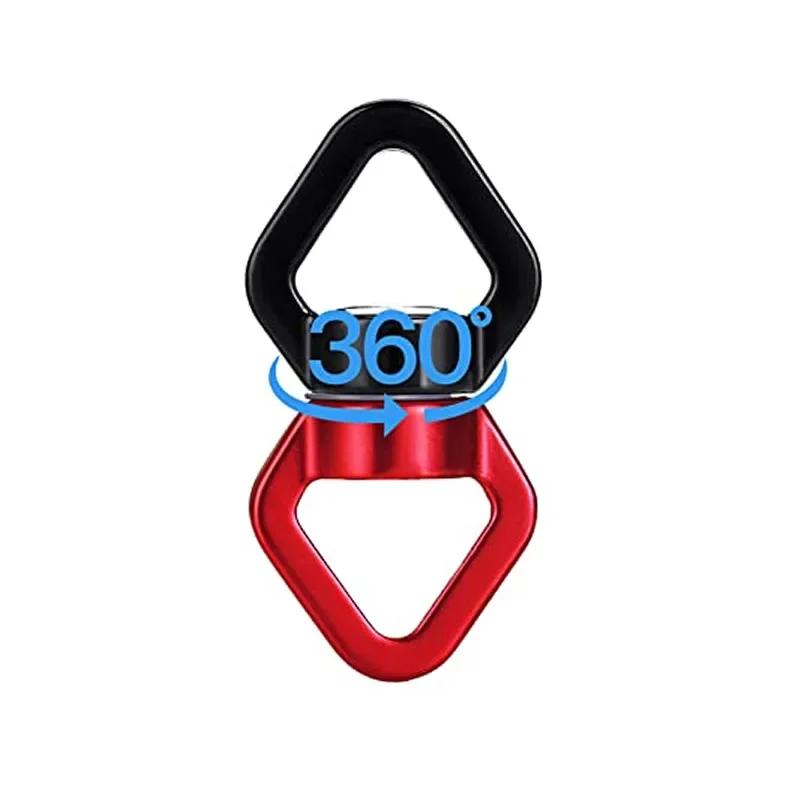 30KN Climbing Swivel Rotor Rotator Rotation 360° Safety Rotational Swing Swivel Spinner Device Gear for Rock Climbing Micro Rope