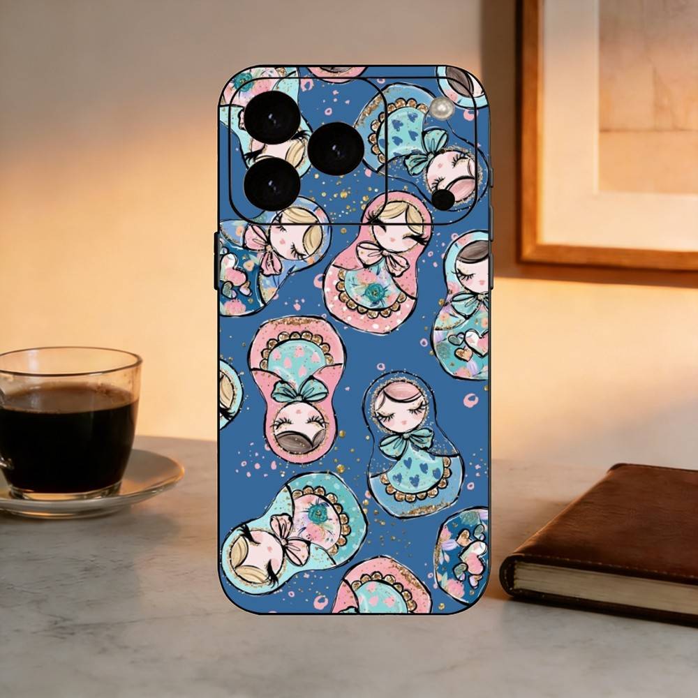 Adorable R-Russian Folk Art Doll Phone Case Silicone Soft For IPhone 17 16 15 14 13 12 11 X XR Plus Pro Max Plus