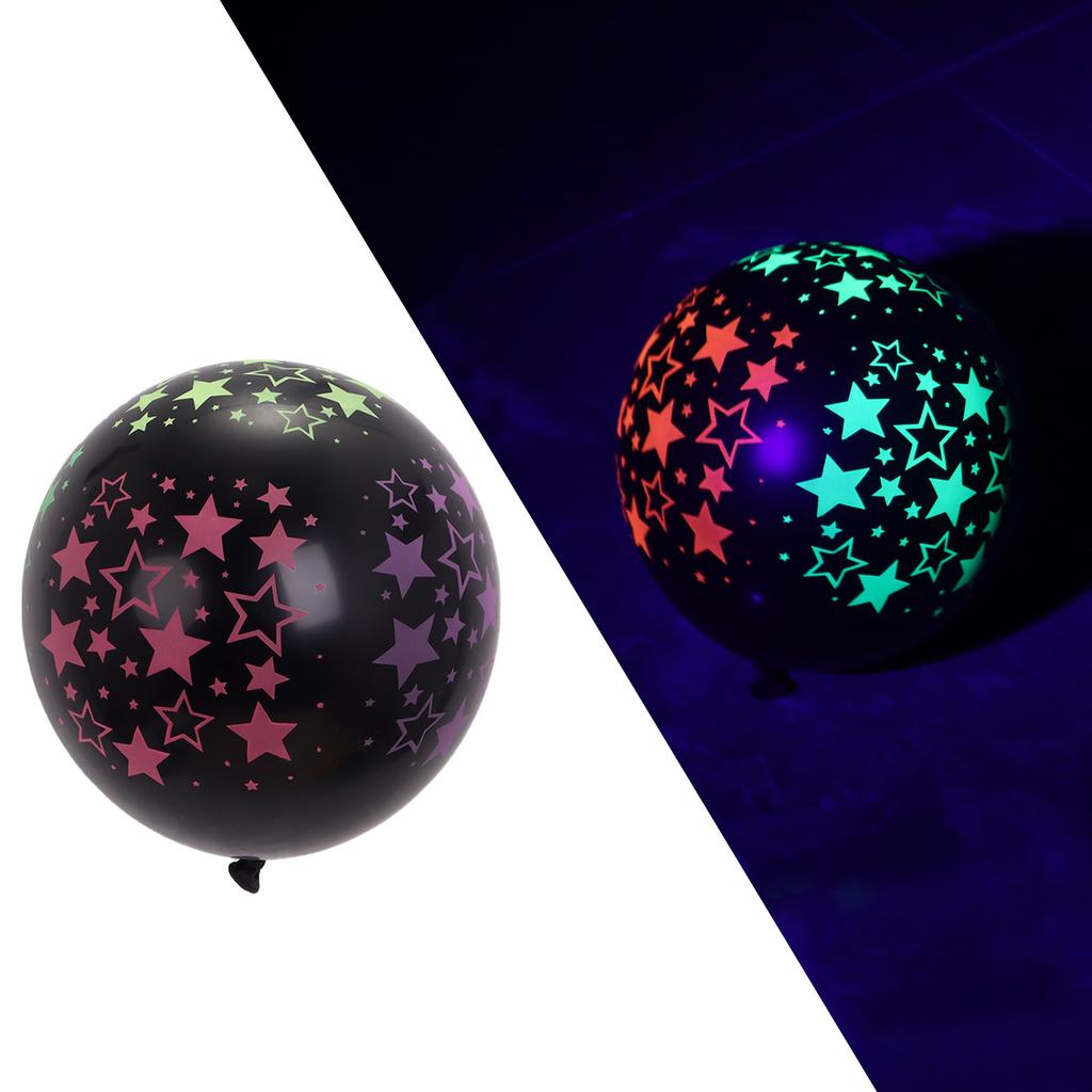 10PCS 12inch Fluorescent Balloon Glow In The Dark Glow Luminous Love Heart Latex Baloon For Wedding Birthday Party Decoration