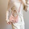 Solid Color 2026 New Large Capacity Bow Bags, Fashionable And Versatile Underarm Shoulder Bag, Casual Commuting Women'S Handbag