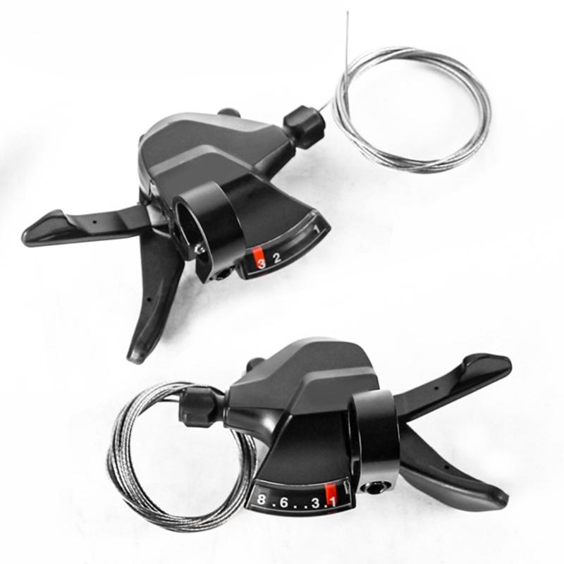 Bicycles Brake Levers Shifter with Gear Indicators Brake Cable for Moutain Bikes
