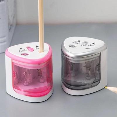 Battery Operated Electric Pencil Sharpener W/2 Holes 6-8mm and 9-12mm Auto-Stop School Supplies Korean Stationery