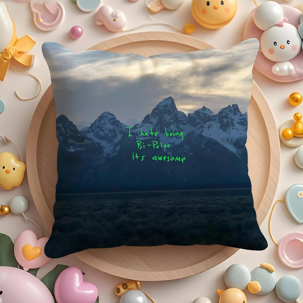 Singer K-Kanye Omari West Cushion Cover Home & Car Multi-Scene Pillow Cover - Reversible, Soft & Durable for Daily Use