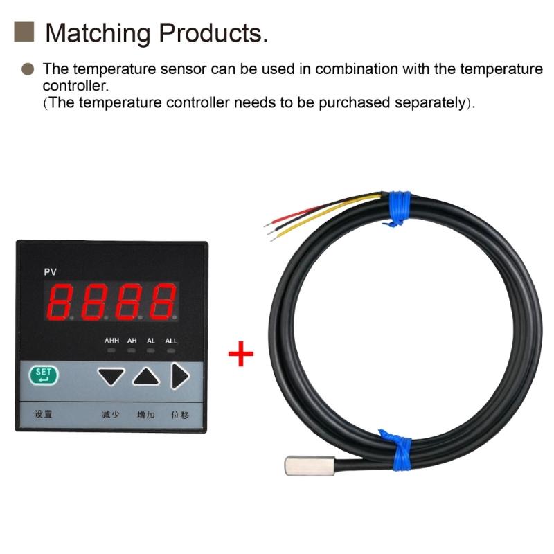 DS18B20 Digital Temperature Sensors Probe with Wide Ranging - 55℃ to 125℃ Suitable for Industrial and Home Equipment Use