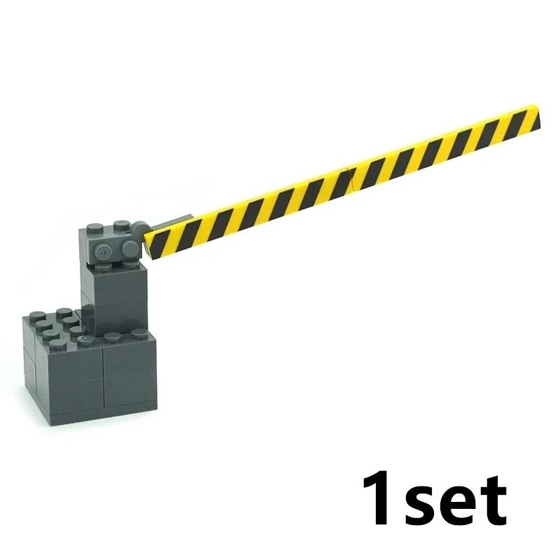 MOC Stads Bouwstenen Trein Loopbrug Onderdelen Rails Treinstation Bakstenen Spoorweg Bufferstop Modelspoorwegen Verkeerslicht Speelgoed