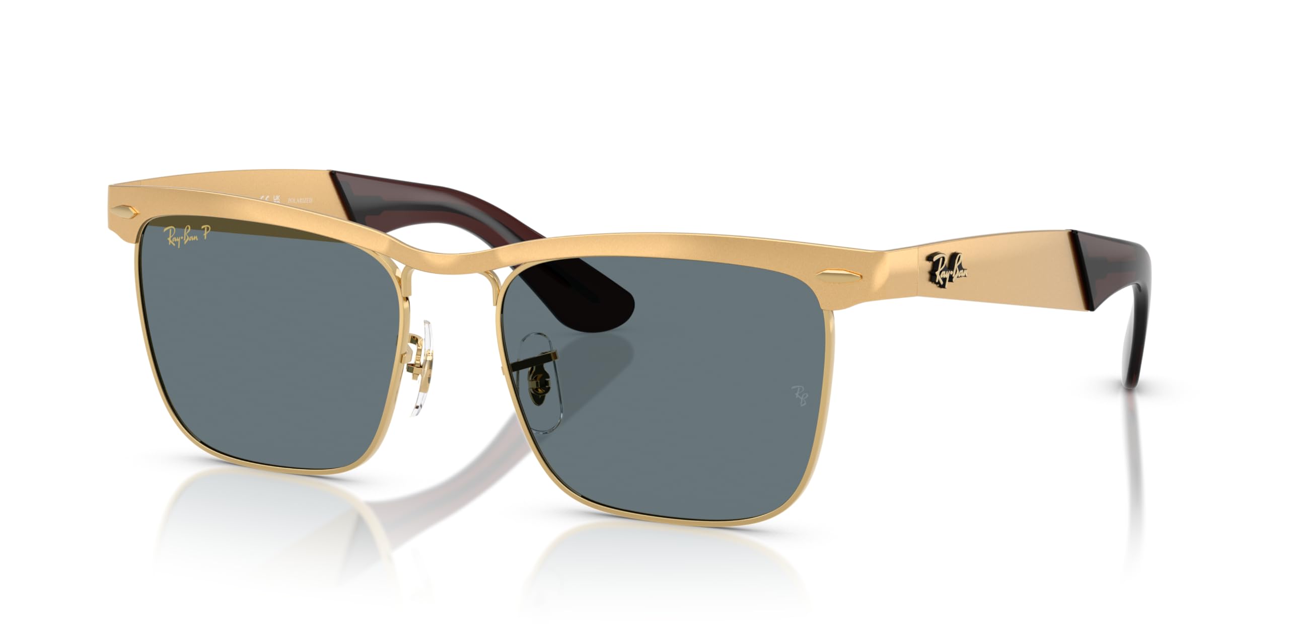 Солнцезащитные очки 0RB3875 WAYFARER DELUXE ПЕСКОСТРУЙНАЯ НОЖКА LEGEND GOLD ТЕМНО-СИНИЙ ПОЛЯР 92763R56 Поляризационные [Ray-Ban]