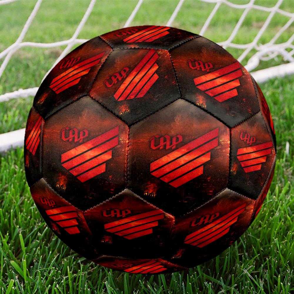 Red And Black Sport Emblem Printed Size 5 Soccer Balls, High-Quality, Anti-Slip, Protective Football, A Unique Gift , Birthdays, Christmas Gifts