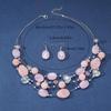3-teiliges Sommer-Schmuckset im Boho-Chic-Stil – Bunte Perlenkette und Ohrringe, perfekt für Partys und Urlaube