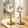 Gold/Sliver Tree Shape Crystal Ball Stand Electroplating Crystal Ball Display Stand  Office